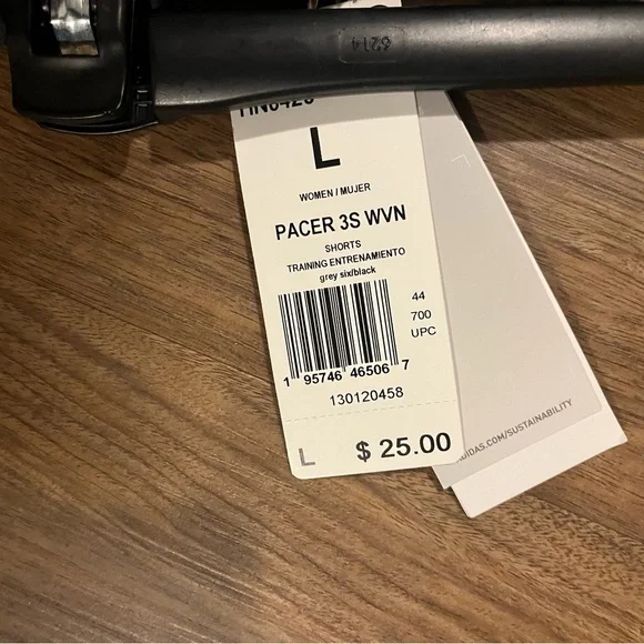 Adidas Grey & Black Shorts - Picture 2 of 2